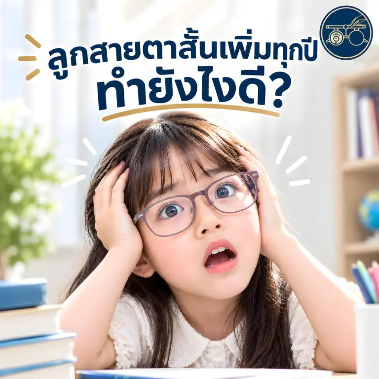 ลูกสายตาสั้นเพิ่มทุกปี ทำยังไงดี? เลนส์ควบคุมสายตาสั้นช่วยได้แค่ไหน