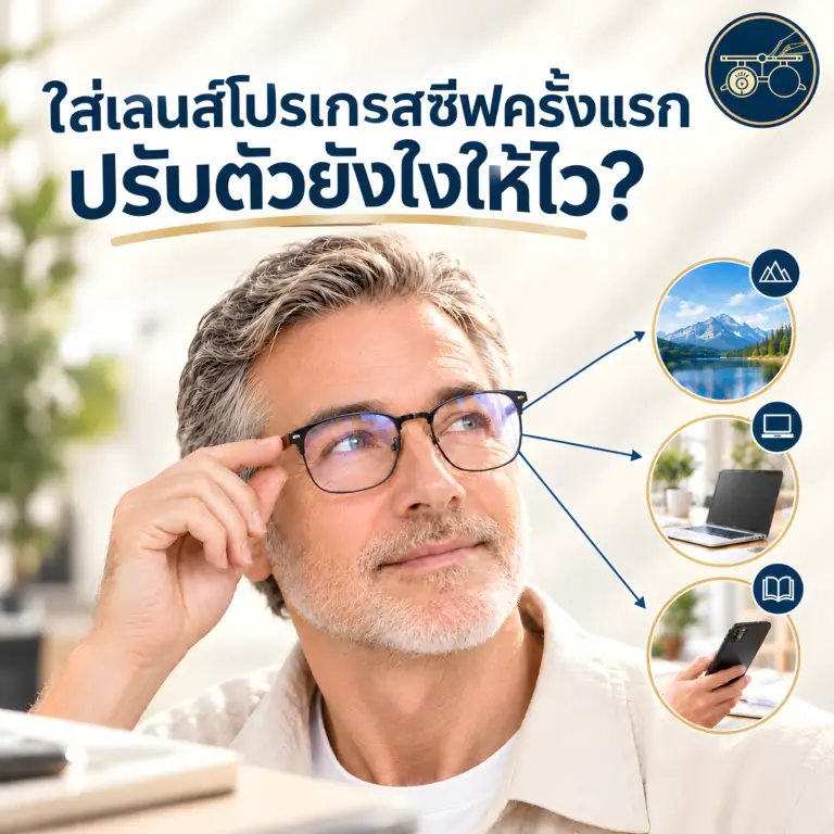 ใส่เลนส์โปรเกรสซีฟครั้งแรก ปรับตัวยังไงให้ไว?